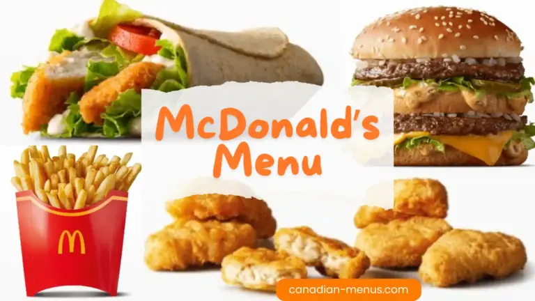 McDonald's menu Canada (Canadian-menus.com)