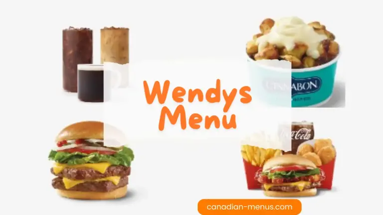 wendys menu canada