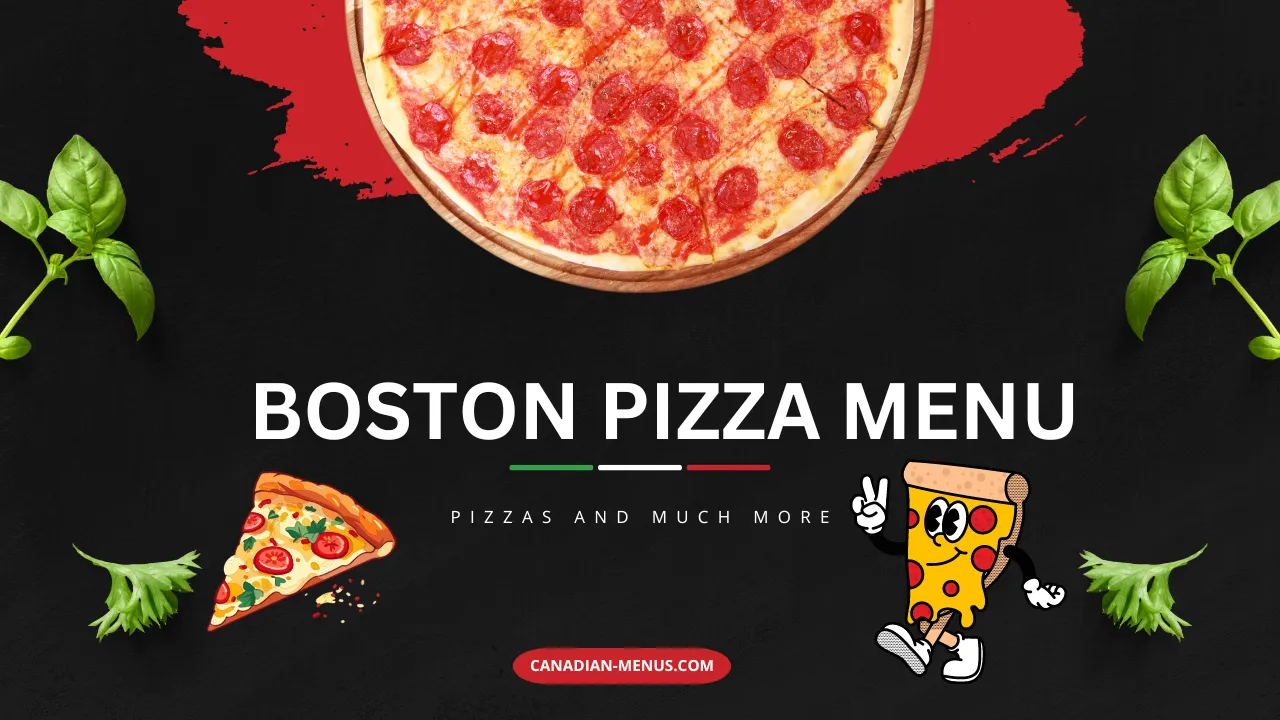 Boston pizza menu