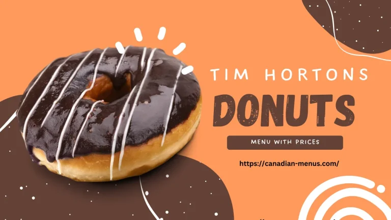 Tim hortons donuts menu