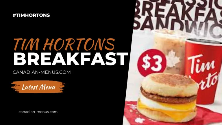 Tim hortons breakfast menu