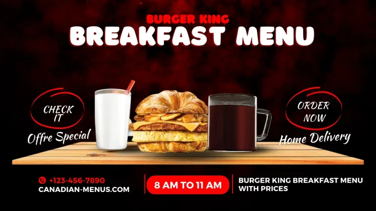 Burger King Breakfast Menu