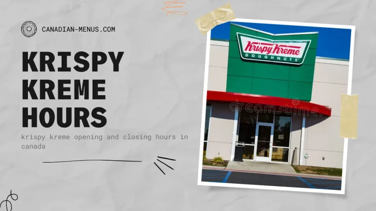 Krispy Kreme Hours in Canada