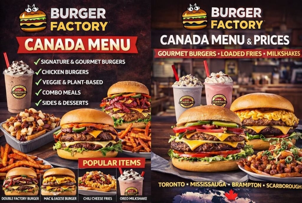 Burger Factory Menu Canada with Prices – Full Menu, Deals & Popular Items 1 Burger Factory Menu Canada with Prices – Full Menu, Deals & Popular Items