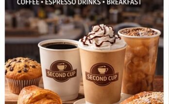 Second Cup Café Menu with Prices in Canada