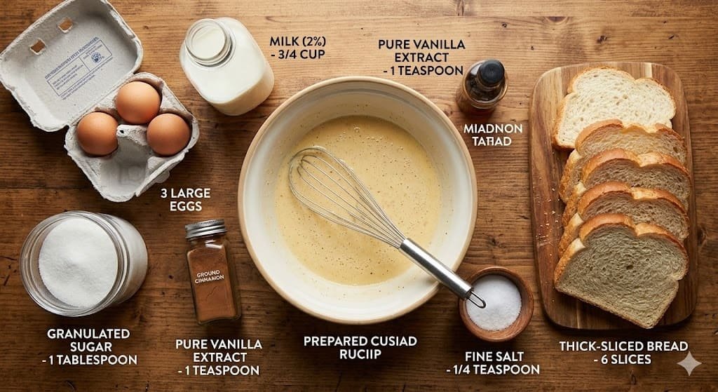 Simple French Toast Recipe (Easy & Fluffy) – Classic Canadian Breakfast at Home 1 Simple French Toast Recipe