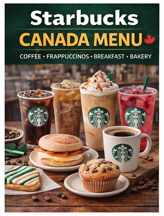 Starbucks Canada Menu with Prices – Full Coffee, Drinks & Breakfast Menu in Canada 1 Starbucks Canada Menu with Prices