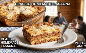 Lasagna Recipe (Easy & Cheesy) – Classic Homemade Lasagna for Perfect Family Dinners
