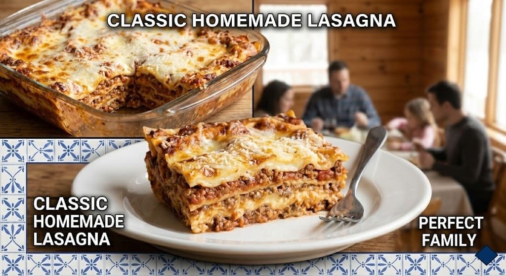 Lasagna Recipe (Easy & Cheesy) – Classic Homemade Lasagna for Perfect Family Dinners 1 Lasagna Recipe (Easy & Cheesy) – Classic Homemade Lasagna for Perfect Family Dinners