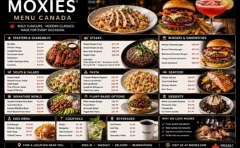 Moxies Menu Canada with Prices